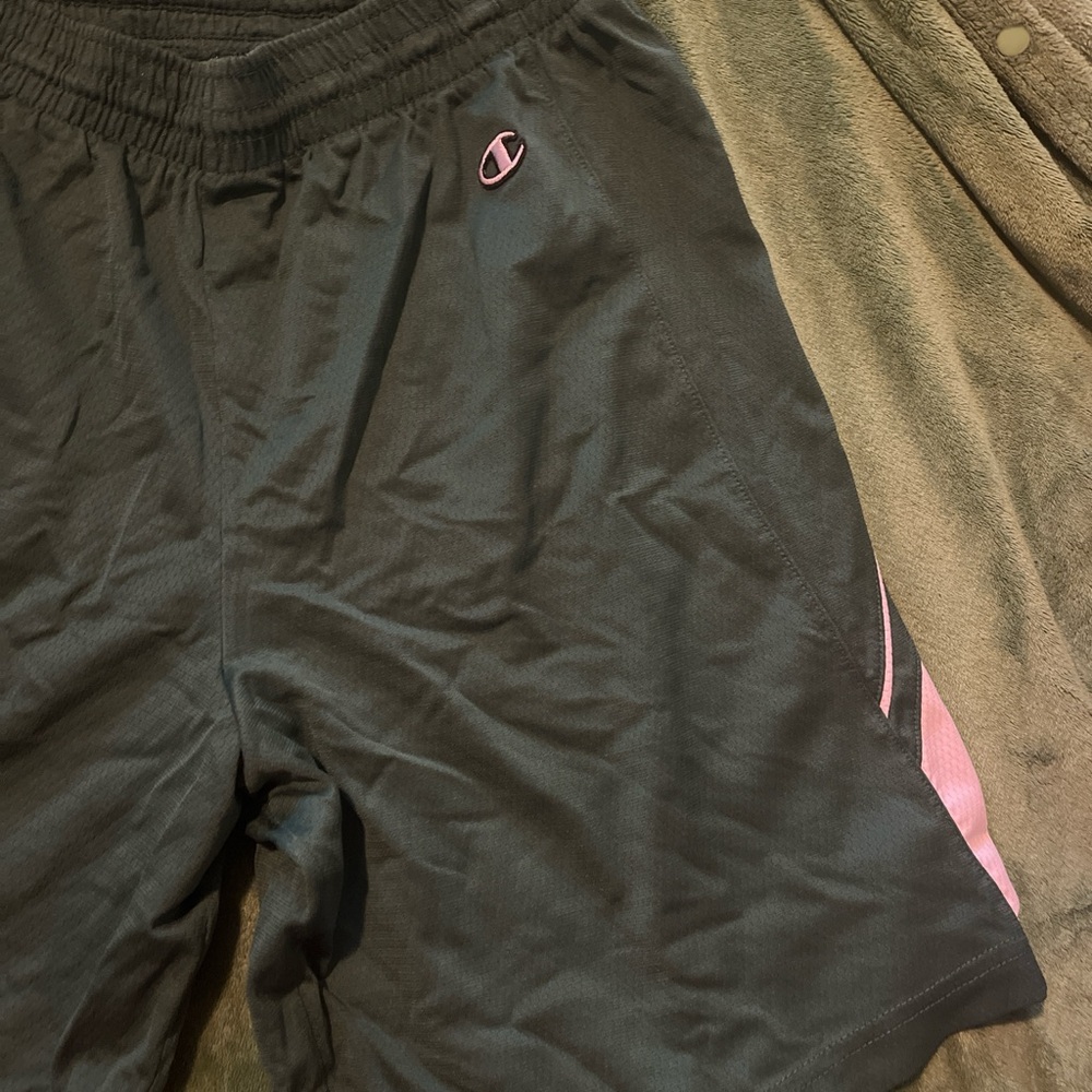 Champion Dark Shorts with Pink Details